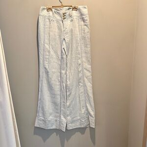 Free People Pale Blue Wide-Leg High-Rise Jeans